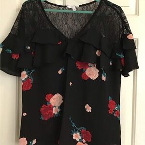 Candie’s Black Lace Top